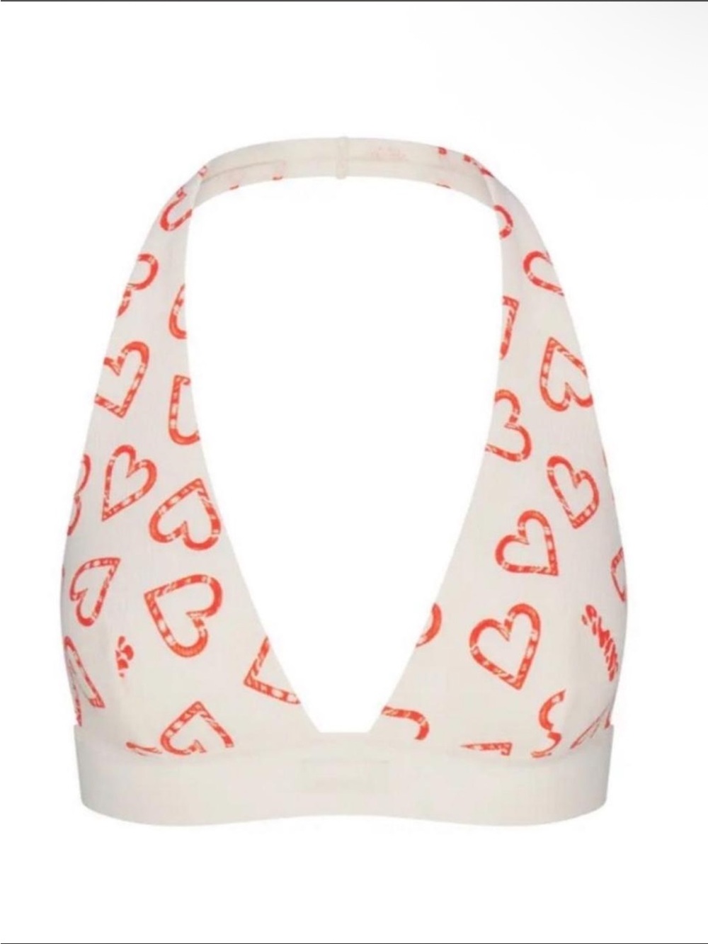 SKIMS Cotton Rib Bralette Marble Candy Heart Print in size Large